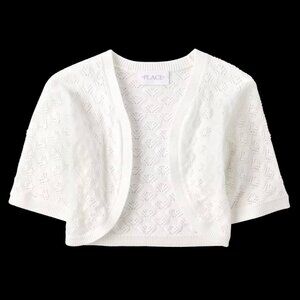 The Children’s Place White Shrug Sweater (XL 14) - Preloved